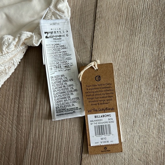 NWT - Billabong - Salty Blonde By The Seashore Swim Bottoms - Picture 4 of 4